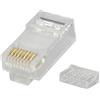 Mach Power Connettori RJ45 8P8C UTP Cat5e, Plug di Rete per Cavi Ethernet LAN, Confezione da 100 Pezzi, Trasparente (CV-LAN-028)