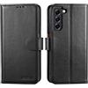 Lensun Custodia per Samsung Galaxy S22 Plus, Cover in Vera Pelle [Supporto Stand] Libro con Portafoglio Chiusura Magnetico Flip Custodie Cuoio per Samsung Galaxy S22+ 5G - Nero