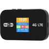 Fdit Hotspot Mobile Portatile, Router Wireless 4G LTE con Batteria da 3000 MAh Connessione USB WiFi per Viaggi in Auto All'aperto 10 Dispositivi 300 Mbps