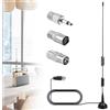 Aicharynic DAB - Radio FM con antenna, base magnetica, 3 m, cavo di prolunga digitale stereo, audio e video, ricevitore home cinema