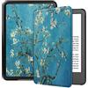 SATURCASE Custodia per Amazon Kindle da 6 di 11a generazione 2024/2022, bella custodia a libro in pelle PU ultra sottile leggera con funzione di accensione/spegnimento automatico (KN-3)
