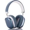 JUNJIEUNVO Cuffie Bluetooth wireless BT1635, design over-ear, cuscinetti comodi imbottiti, lunga durata della batteria di 40 ore, resistente al sudore e alle macchie, fascia regolabile, design classico, colore