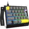 AJAZZ AK029 Tastiera Gaming RGB a Una Mano Cablata 29 Tasti - Nero | Polling Rate 8KHz, Switch Magnetico RT 0,01mm Hot-Swap, Piastra di Montaggio in Lega di Alluminio, 5 Strati Riduzione Rumore