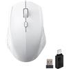 Wowssyo Mouse senza fili, USB 2.4G e mouse Bluetooth Dual Mouse, mouse ergonomico con DPI 800/1200/1600, mouse wireless per laptop, PC, iOS, Android, iPad, Windows - Bianco
