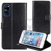 TienJueShi Nero Premium Retro Stand Portafoglio TPU Silicone Telefono Caso per Hafury M20 5.5 inch Abdeckung Wallet Cover Etui