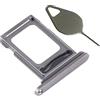 OnlyTech - Vassoio/Supporto Doppia Scheda SIM di Ricambio per iPhone 12 PRO Nero Dual - con Guarnizione installata + Strumento di Estrazione