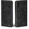 LBH Custodia per LG Velvet 5G, colore nero, con scomparto per carte di credito e denaro, con funzione leggio, chiusura magnetica, stile vintage