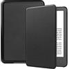 SATURCASE Custodia per Amazon Kindle da 6 pollici di 11a generazione 2024/2022, in pelle PU, ultra sottile, leggera, con funzione auto sleep/wake (nero)