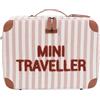 CHILDHOME Valigia Bimbi Mini Traveller Righe Righe Nude/terracotta