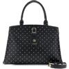 CAFèNOIR - Borsa A Mano Con Applicazione Di Microborchie, Da Donna, Colore Nero, Taglia Onesize