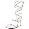 DREAM PAIRS Tacchi alti a spillo da donna - Strappy Gladiator Sexy Square Toe Open Toe Dressy Décolleté Sandali