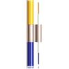 MAYEON Mascara Impermeabile con Piccolo Pennello, 1 Mascara con 2 Colori, Multicolore, 2 Pennelli 2 Colori, Anti-Sbavature, Lunga Durata, Volume e Allungamento, Senza Grumi (Giallo e Blu)