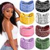 Awumbuk 8 Pezzi Fascia Capelli Donna, Elastico Boho Headband per Yoga