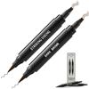 Striking Viking Beard Pencil Filler - 2 pezzi, marrone chiaro, impermeabile | Set di penne da barba impermeabili, realistiche e durevoli, per uomini, migliora i peli del viso