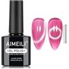 AIMEILI Gel Occhio di Gatto Smalto Gel con Magnete Cat Eyes Unghie - 1287 | 15ml Smalto Gel Magnetico Cat Eye, Smalto Semipermanente Occhio di Gatto, Soak Off Gel Unghie Magnetico, per il Tuo Daily