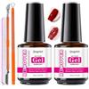 MAGIC ARMOR 2 pezzi gel solvente per unghie da 15 ml - rimozione magica veloce per unghie, rimozione rapida del gel per unghie, senza ammollo, non avvolgere, facile rimozione in 3 - 5 minuti