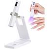 lulir Lampada UV LED Unghie Portatile, Mini Lampada UV LED Unghie Ricaricabile con Supporto Pieghevole, Fornetto Unghie Gel con Display LCD e 2 Timer, per Smalto Gel, Strass e Tip (Bianco)