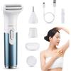 BarberBoss Rasoio elettrico da donna 3 in 1, indolore, portatile, ricaricabile, per viso, braccia, gambe, ascelle e bikini, QR-8082