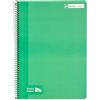 RAYLU PAPER - Quaderno con copertina rigida con spirale, 80 fogli da 70 g, quaderni dai colori vivaci, quaderni per scuola, ufficio, appunti e studio (verde, orizzontale)