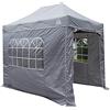 All Seasons Gazebos | 3x2m Pop Up Gazebo con 4 pareti laterali, pacchetto accessori e borsa con ruote | Resistente, completamente impermeabile, di alta qualità (Grigio metallizzato)