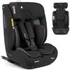 Kikka Boo KikkaBoo Seggiolino Auto 9-36 kg ISOFIX i-FLIT, Gruppo 1 2 3, Reclinabile, da 15 Mesi a 12 Anni, i-Size, SPS, Top Tether, Poggiatesta Regolabile, Nero