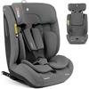Kikka Boo KikkaBoo Seggiolino Auto 9-36 kg ISOFIX i-FLIT, Gruppo 1 2 3, Reclinabile, da 15 Mesi a 12 Anni, i-Size, SPS, Top Tether, Poggiatesta Regolabile, Grigio chiaro