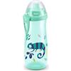 NUK Sports Cup borraccia per bambini con effetto camaleonte | 24+ mesi | Cangiante | Beccuccio push-pull anti-goccia | Clip e coperchio protettivo | Senza BPA | 450 ml | Camaleonte (verde)