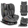Kikka Boo KikkaBoo Seggiolino Auto 0-36 kg ISOFIX i-Size i-MOOVE 2, 40-150 cm, Rotazione 360°, Reclinabile, Poggiatesta Regolabile, Contro e Fronte Marcia, Grigio Scuro