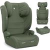 Kikka Boo KikkaBoo Seggiolino Auto 15-36 kg i-AID, Gruppo 2/3, i-Size 100-150 cm, da 3,5 a 12 Anni, Poggiatesta Regolabile 13 Posizioni, Verde militare