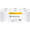 AmazonCommercial Rotoli di Carta Igienica Mini Jumbo, Premium 2 Veli, 12 Rotoli (1 Confezione), 557 Strappi per Rotolo, Dimensioni Foglio: 30,5cm x 9cm, Compatibile con Dispenser T2