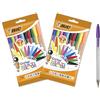 BIC Cristal Multicolour, Penne Colorate a Sfera, Punta Larga 1.6mm, 2 Confezioni x 10 Unità, Cancelleria Scuola, Casa e Ufficio