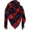 DELEY Retro Tartan Donna a Quadri Avvolgente Scialle Coperta Stola Sciarpa | Stile Scozzese, Autunno Inverno, Lunga, Morbida, Calda, Versatile, Unisex