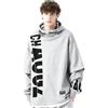 KENAIJING Felpa Uomo, Felpa con Cappuccio Uomo Cappuccio Sport Felpe, Grigio, XXL