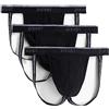 2(X)IST 2(X) Ist - Cinghia da Uomo in Cotone Elasticizzato, Confezione da 3 - Nero - Small