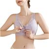LRSSMB Reggiseno For Mastectomia Post-operatorio For Donna Reggiseno For Tutti I Giorni Con Cerniera Frontale In Pizzo Con Tasca In Cotone Bralette Con Imbottitura Rimovibile Senza Fili(Purple,XXL)