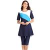seafanny, Costume da Bagno Islamico da Donna, a Maniche Corte, per Surf, Spiaggia, Burkini
