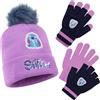 Disney Stitch Accessori Invernali Set Bambina Adolescenti, Accogliente Accessori Viaggio e Scuola - Regalo Ragazza