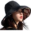 Lziizl Cappello da pescatore reversibile da donna, protezione dai raggi UV, a tesa larga, cappello estivo da spiaggia e da viaggio
