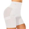 YADIFEN Shapewear - Mutande da donna, a vita alta, per la pancia, per il sentiero, con gamba, pantaloncini corti, bianco, S