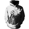EIysee Felpe con cappuccio con grafica per uomo donna felpe con cappuccio unisex nero rosso felpe con cappuccio pullover per adolescenti ragazzi anime felpa con cappuccio fantastici disegni