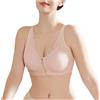 LRSSMB Reggiseno For Mastectomia Post-operatorio For Donna Reggiseno For Tutti I Giorni Con Cerniera Frontale In Pizzo Con Tasca In Cotone Bralette Con Imbottitura Rimovibile Senza Fili(Skin,4XL)