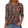 Onsoyours Maglietta Donna Manica a 3/4 Girocollo Tshirt Estiva Maglia a Maniche Tre Quarti Casual Top Basic Shirt