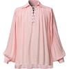 GRACEART Camicia da Pirata Medievale in Cotone Camicia d' Epoca per Uomo