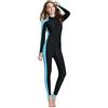 KBOPLEMQ Muta da uomo e da donna, in neoprene, chiusura lampo frontale, Wet Suit per donna, in acqua fredda, a maniche lunghe, elasticizzata, costume da bagno intero termico, UPF50+, per snorkeling, surf