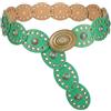 WERFORU Western Concho Cintura larga da donna con turchese, A-verde, 105 cm