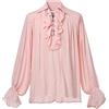 GRACEART Camicia Medievale Nordica da Uomo o Donna, Costume da Pirata Rinascimentale, Capitano Vittoriano, Top, rosa, M