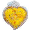 Handmade Generico Cuore Sacro Ex Voto in Ceramica Dipinto a Mano cm 17 (Giallo)