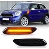 OZ-LAMPE Frecce Laterale a LED per BMW MINI COOPER R60 2012-2017 MIN COOPER R61 2012-2017, Indicatore di Direzione a LED con Canbus, Nero Luci laterali, 2 Pezzi, OEM # 63132221503