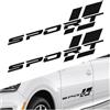 JNNJ 2 Pezzi Sportivo Adesivi Auto, Adesivo Laterale Porta Dell'auto, Accessori Esterni Decorazione Impermeabile Universali per Autoveicoli Camion Moto Paraurti Porta Maniglia Finestra(Nero)