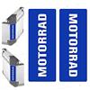 BLACK DOVES GRAPHICS 2pcs RIFRANGENTI ADESIVI compatibile con GIVI Monokey Trekker Outback Bauletto Alluminio TOP CASE 37 42 48 L (blu)